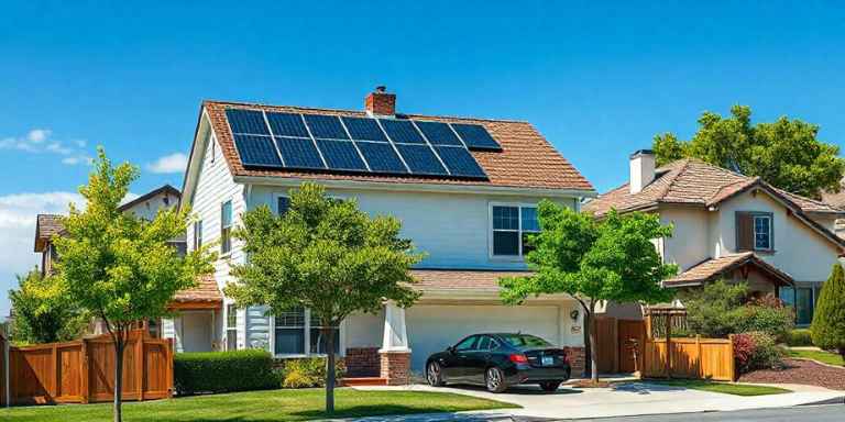 paneles solares en casa rentada